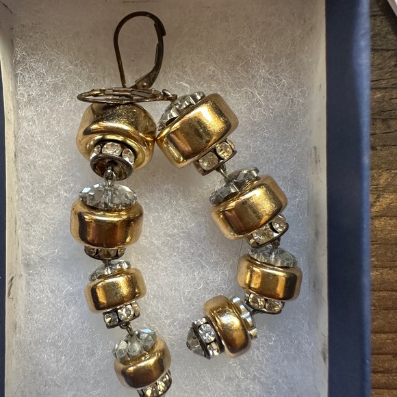 Vintage 1990s costume jewelry chandelier earrings - Picture 8 of 13